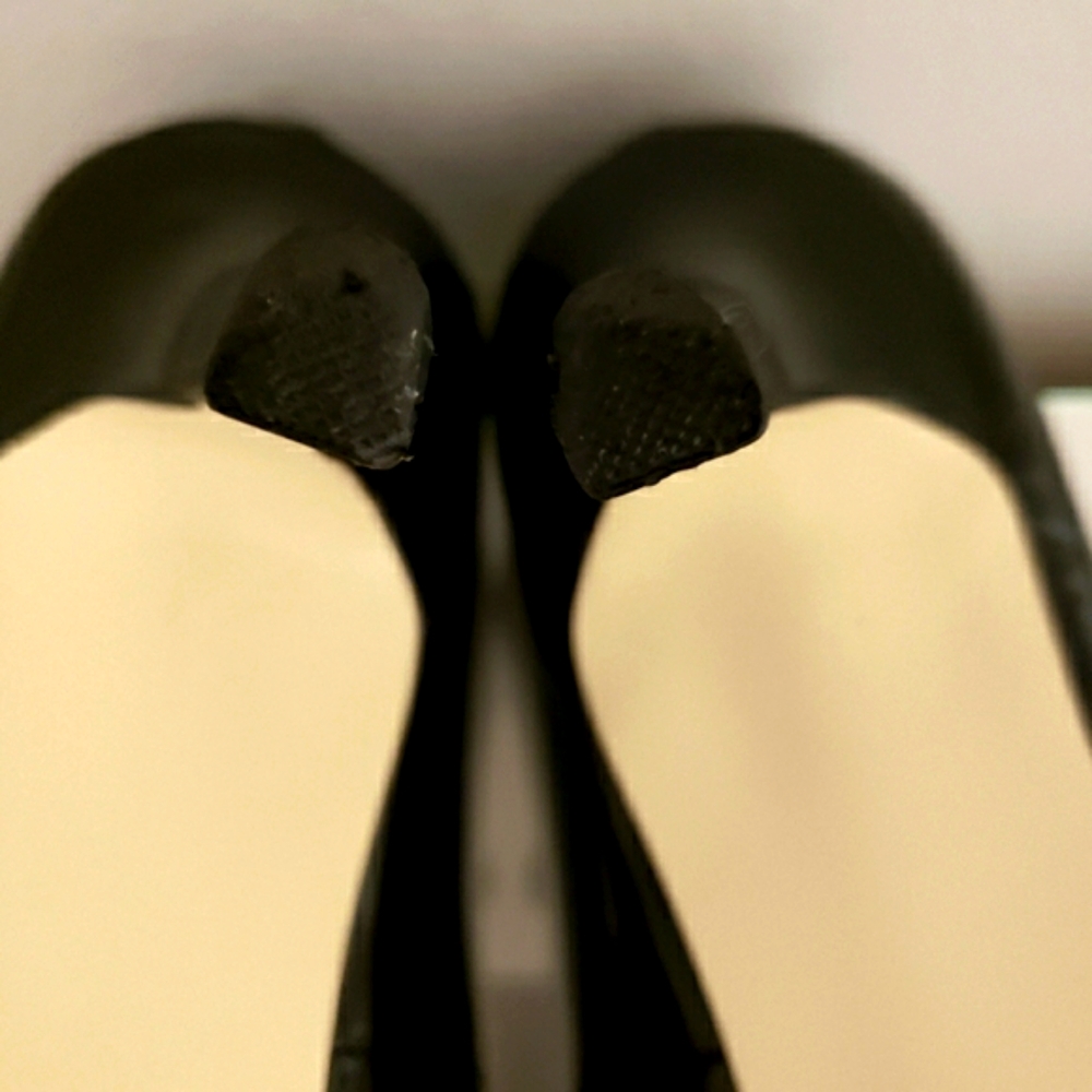 Jessica Mary Jane Shiny Black Faux Patent Leather Kitten Heels Woman Size 9 - Picture 8 of 8